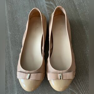 Cole Haan Air Monica Nike Air Tan Leather Cap Toe Ballet Flats – Size 7